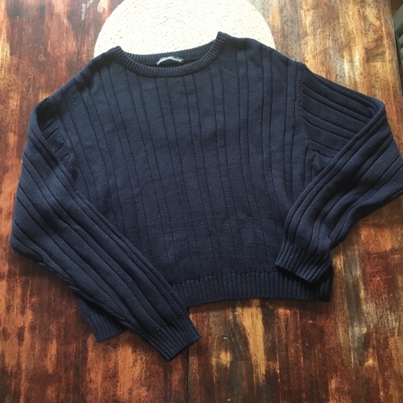 Brandy Melville Sweaters - Brandy Melville Navy blue crop sweater
